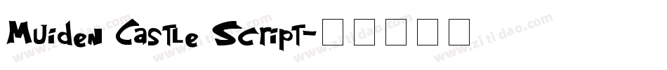 Muiden Castle Script字体转换